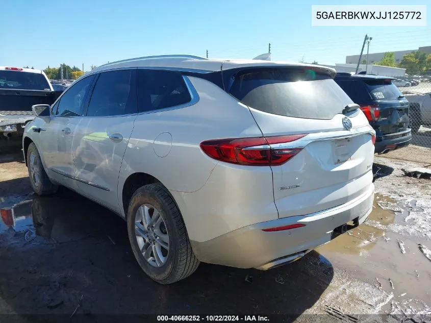 2018 Buick Enclave Essence VIN: 5GAERBKWXJJ125772 Lot: 40666252