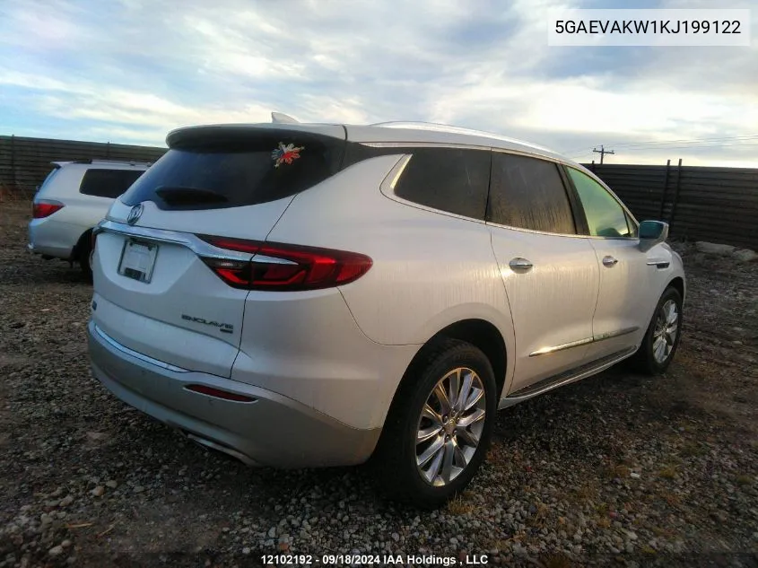 2019 Buick Enclave VIN: 5GAEVAKW1KJ199122 Lot: 12102192