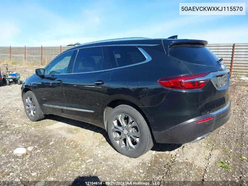 2019 Buick Enclave VIN: 5GAEVCKWXKJ115570 Lot: 12104614