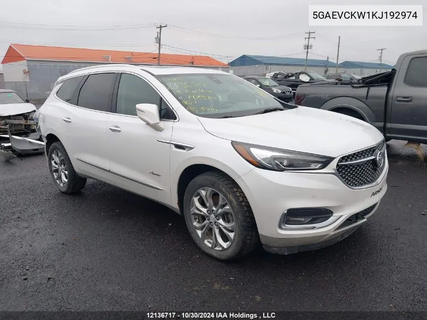 2019 Buick Enclave VIN: 5GAEVCKW1KJ192974 Lot: 12136717