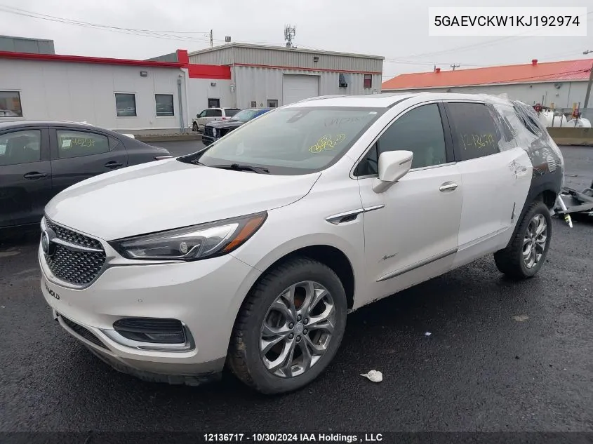 2019 Buick Enclave VIN: 5GAEVCKW1KJ192974 Lot: 12136717