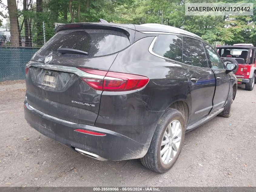 2019 Buick Enclave Fwd Essence VIN: 5GAERBKW6KJ120442 Lot: 39589066