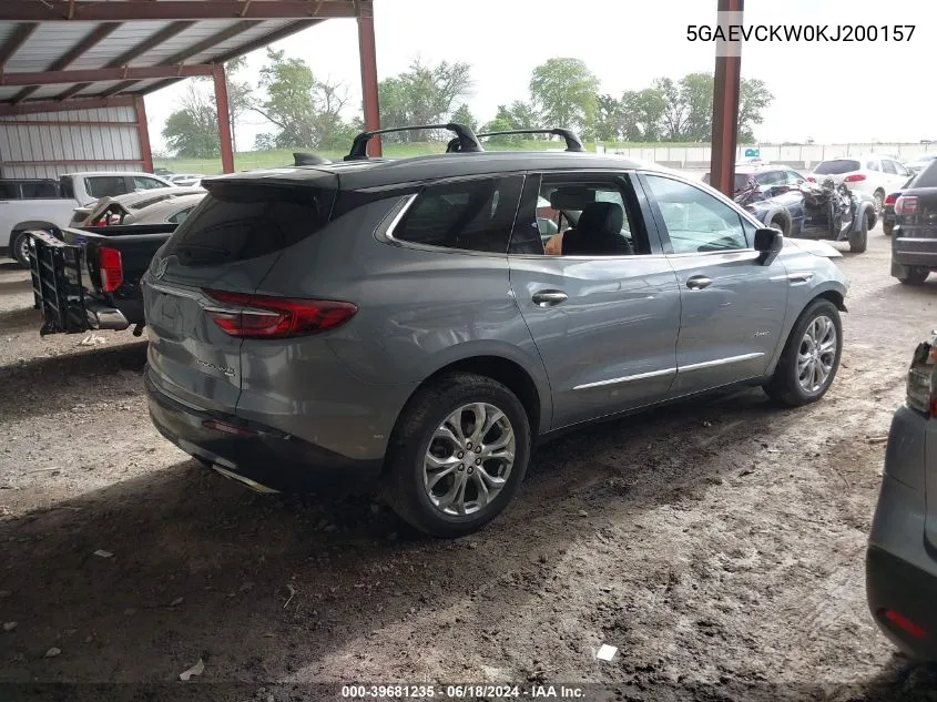 2019 Buick Enclave Awd Avenir VIN: 5GAEVCKW0KJ200157 Lot: 39681235