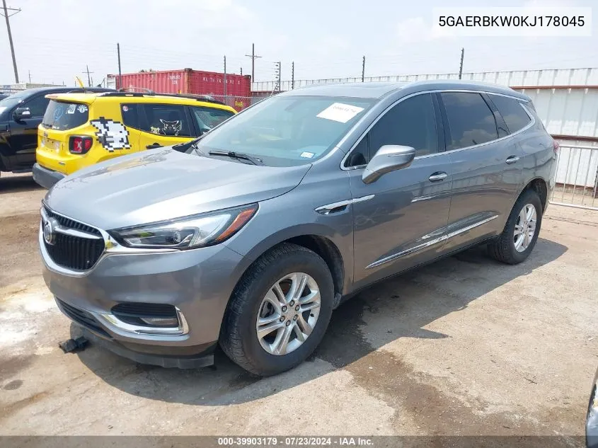 2019 Buick Enclave Fwd Essence VIN: 5GAERBKW0KJ178045 Lot: 39903179