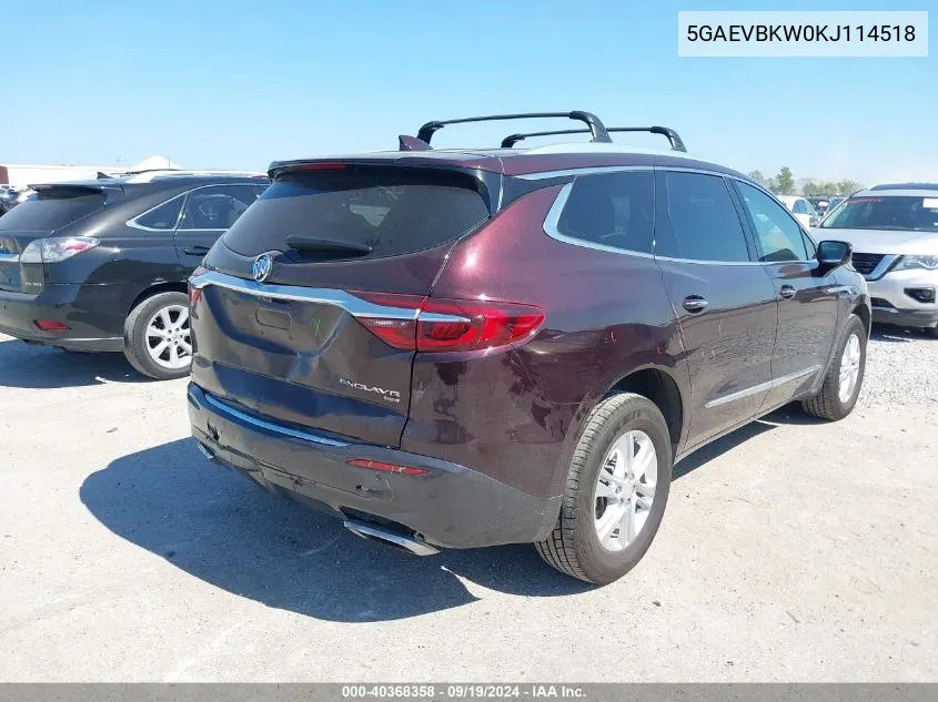 2019 Buick Enclave Awd Premium VIN: 5GAEVBKW0KJ114518 Lot: 40368358