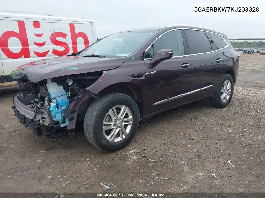 2019 Buick Enclave Essence VIN: 5GAERBKW7KJ203328 Lot: 40435278