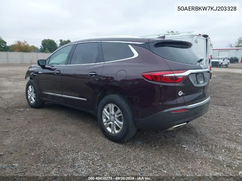 2019 Buick Enclave Essence VIN: 5GAERBKW7KJ203328 Lot: 40435278