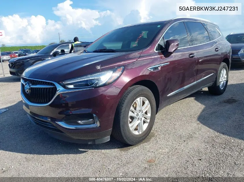 2019 Buick Enclave Fwd Essence VIN: 5GAERBKW3KJ247231 Lot: 40476807