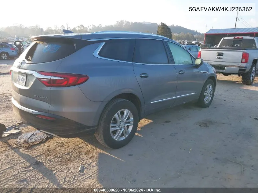 2019 Buick Enclave Awd Essence VIN: 5GAEVAKW4KJ226362 Lot: 40500628