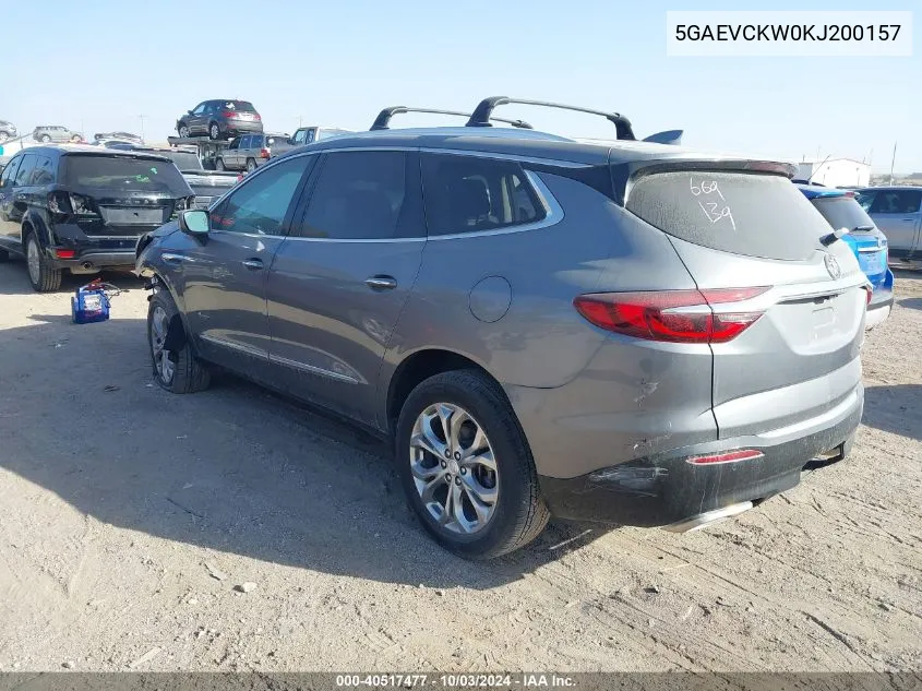 2019 Buick Enclave Awd Avenir VIN: 5GAEVCKW0KJ200157 Lot: 40517477