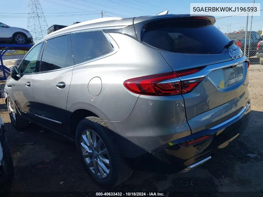 2019 Buick Enclave Fwd Essence VIN: 5GAERBKW0KJ196593 Lot: 40633432