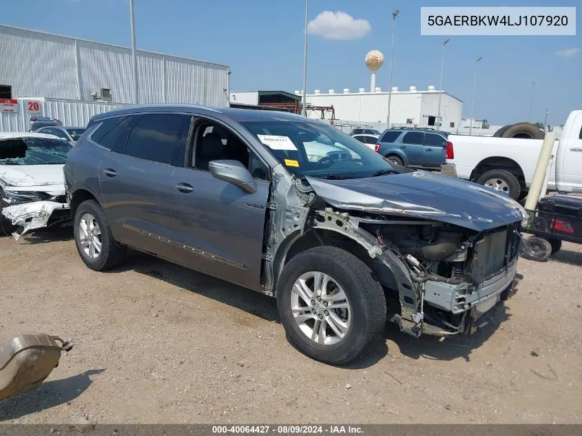 2020 Buick Enclave Fwd Essence VIN: 5GAERBKW4LJ107920 Lot: 40064427