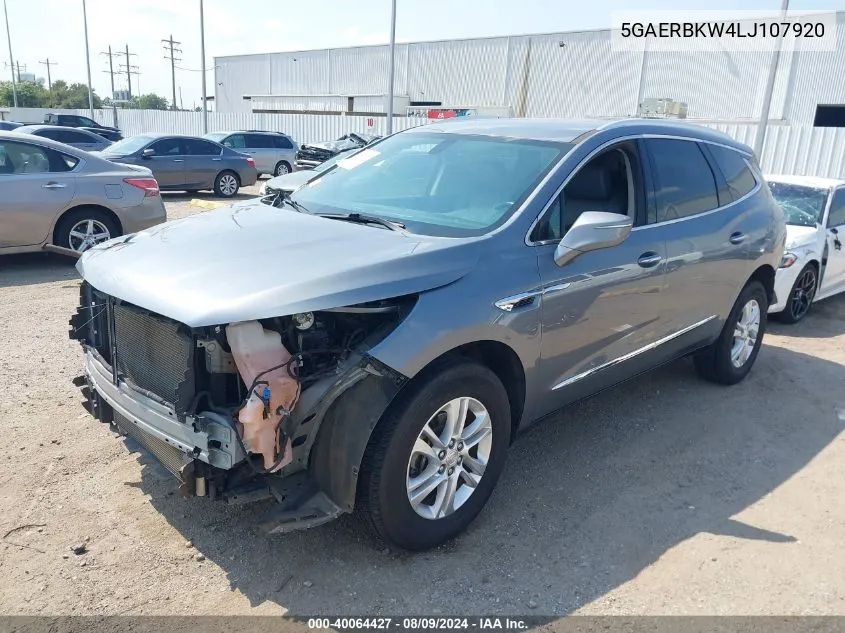 2020 Buick Enclave Fwd Essence VIN: 5GAERBKW4LJ107920 Lot: 40064427