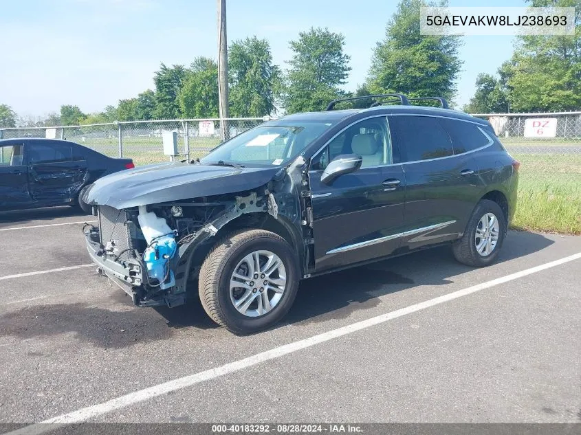 5GAEVAKW8LJ238693 2020 Buick Enclave Awd Essence