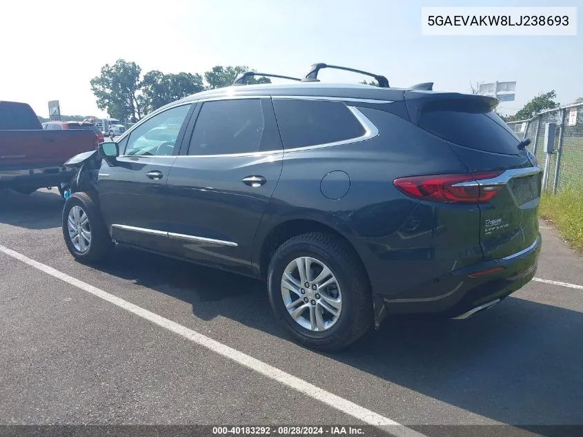 2020 Buick Enclave Awd Essence VIN: 5GAEVAKW8LJ238693 Lot: 40183292