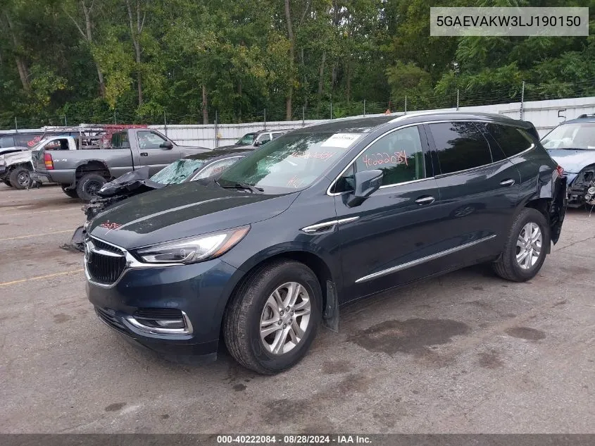 2020 Buick Enclave Awd Essence VIN: 5GAEVAKW3LJ190150 Lot: 40222084