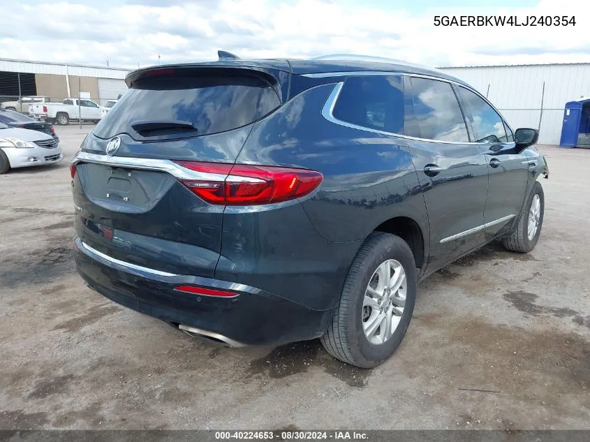 2020 Buick Enclave Fwd Essence VIN: 5GAERBKW4LJ240354 Lot: 40224653