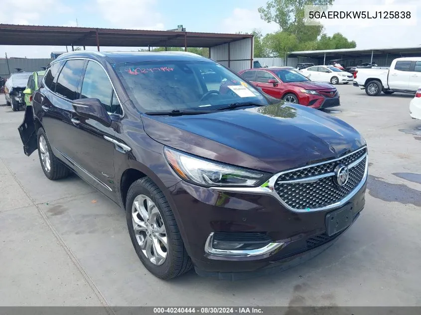 2020 Buick Enclave Fwd Avenir VIN: 5GAERDKW5LJ125838 Lot: 40240444