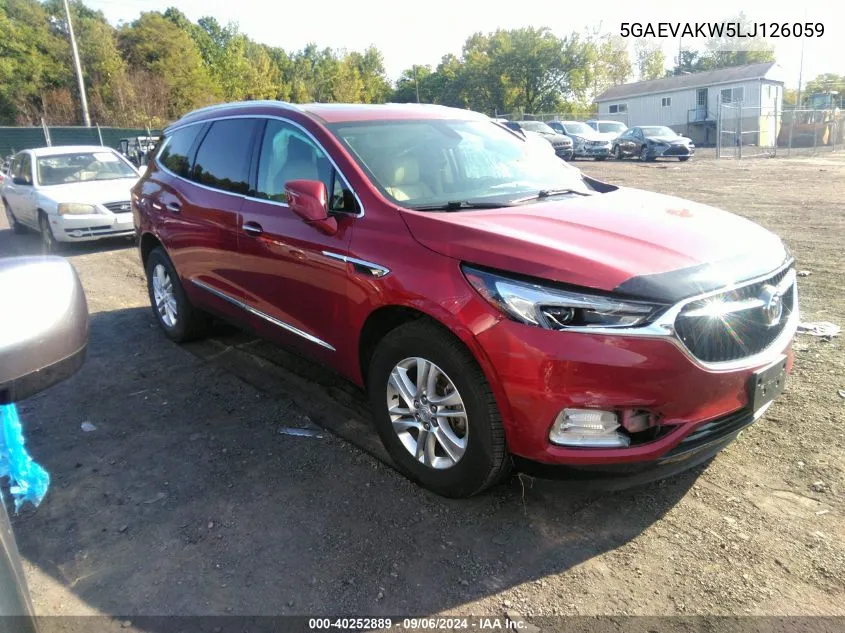 2020 Buick Enclave Essence VIN: 5GAEVAKW5LJ126059 Lot: 40252889