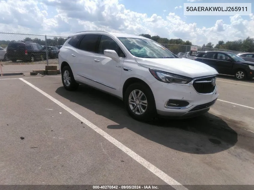 2020 Buick Enclave Fwd Preferred VIN: 5GAERAKW0LJ265911 Lot: 40270542