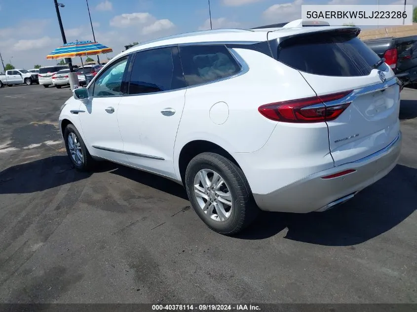 2020 Buick Enclave Fwd Essence VIN: 5GAERBKW5LJ223286 Lot: 40378114