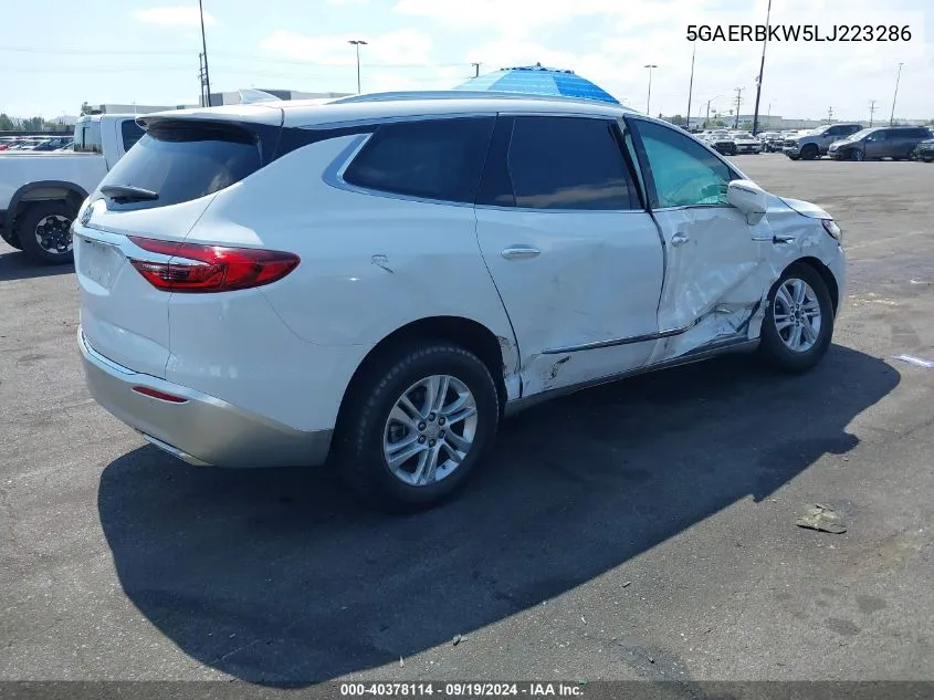 2020 Buick Enclave Fwd Essence VIN: 5GAERBKW5LJ223286 Lot: 40378114