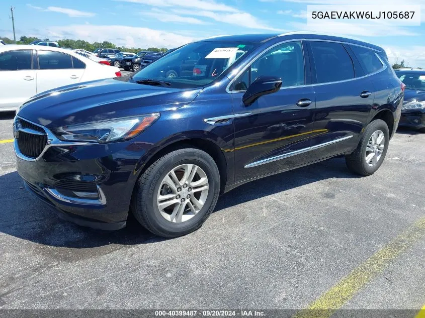 2020 Buick Enclave Awd Essence VIN: 5GAEVAKW6LJ105687 Lot: 40399487