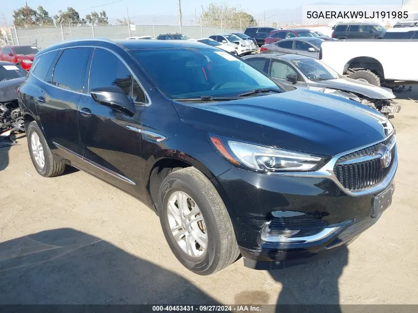 2020 Buick Enclave Fwd Preferred VIN: 5GAERAKW9LJ191985 Lot: 40453431