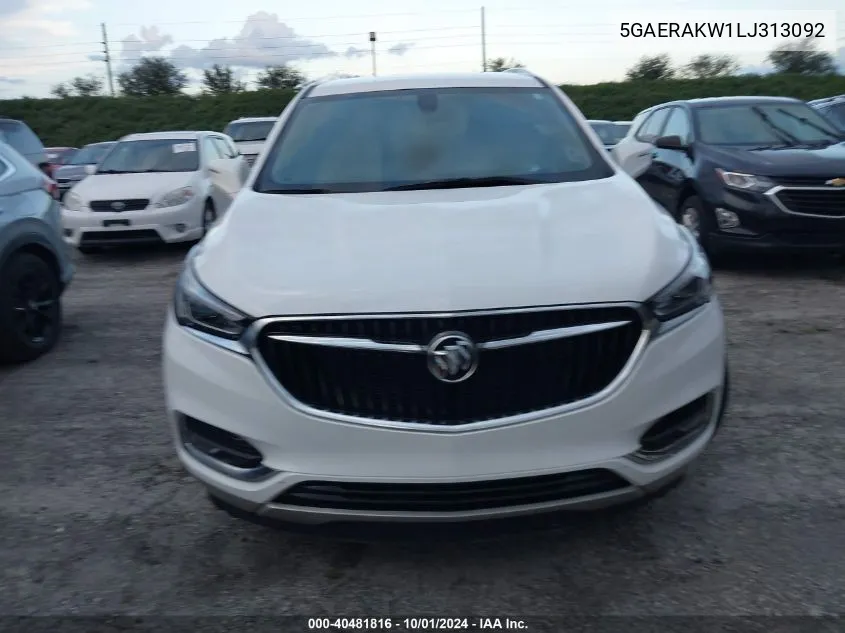 2020 Buick Enclave Fwd Preferred VIN: 5GAERAKW1LJ313092 Lot: 40481816