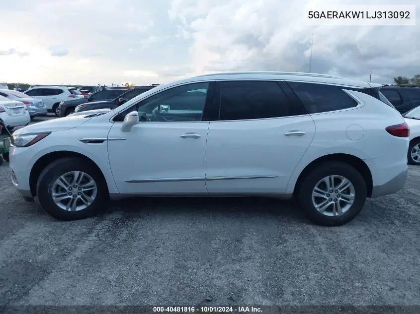 2020 Buick Enclave Fwd Preferred VIN: 5GAERAKW1LJ313092 Lot: 40481816