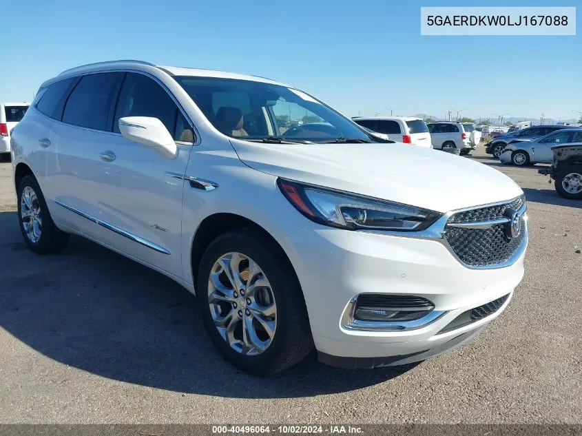 2020 Buick Enclave Fwd Avenir VIN: 5GAERDKW0LJ167088 Lot: 40496064