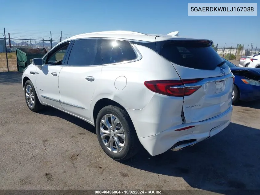 5GAERDKW0LJ167088 2020 Buick Enclave Fwd Avenir