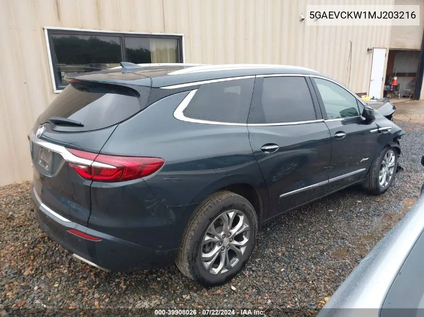 2021 Buick Enclave Awd Avenir VIN: 5GAEVCKW1MJ203216 Lot: 39908026