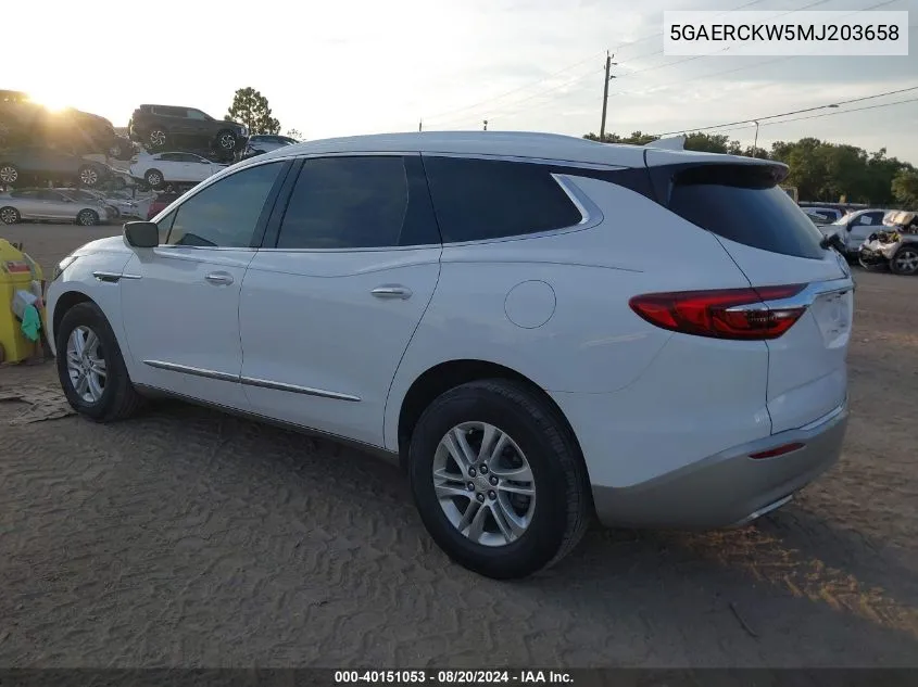 2021 Buick Enclave Premium VIN: 5GAERCKW5MJ203658 Lot: 40151053