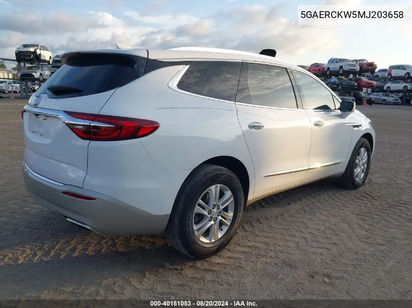 2021 Buick Enclave Premium VIN: 5GAERCKW5MJ203658 Lot: 40151053