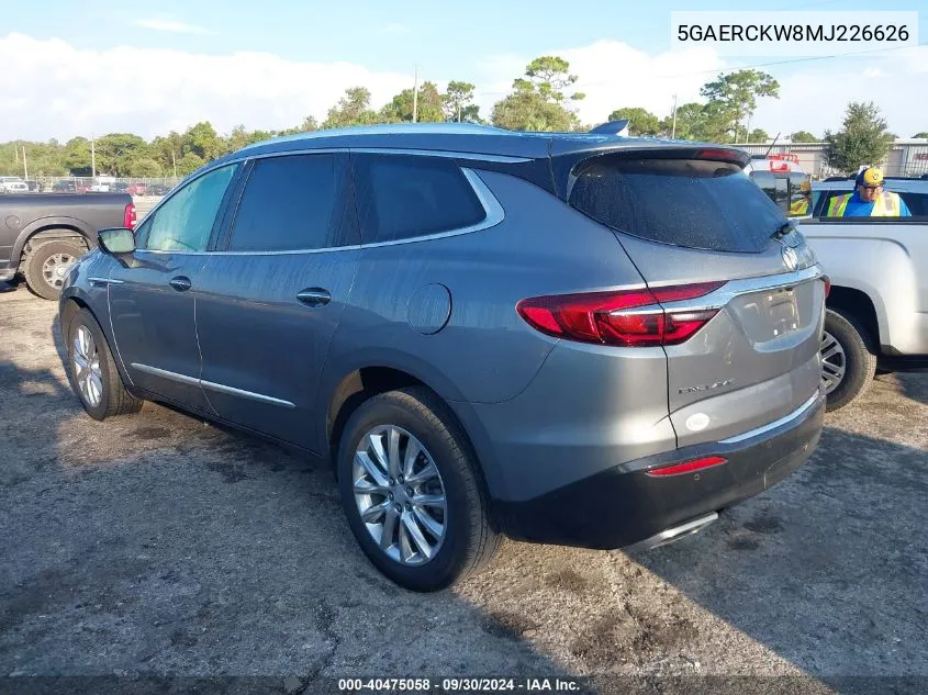 2021 Buick Enclave Fwd Premium VIN: 5GAERCKW8MJ226626 Lot: 40475058