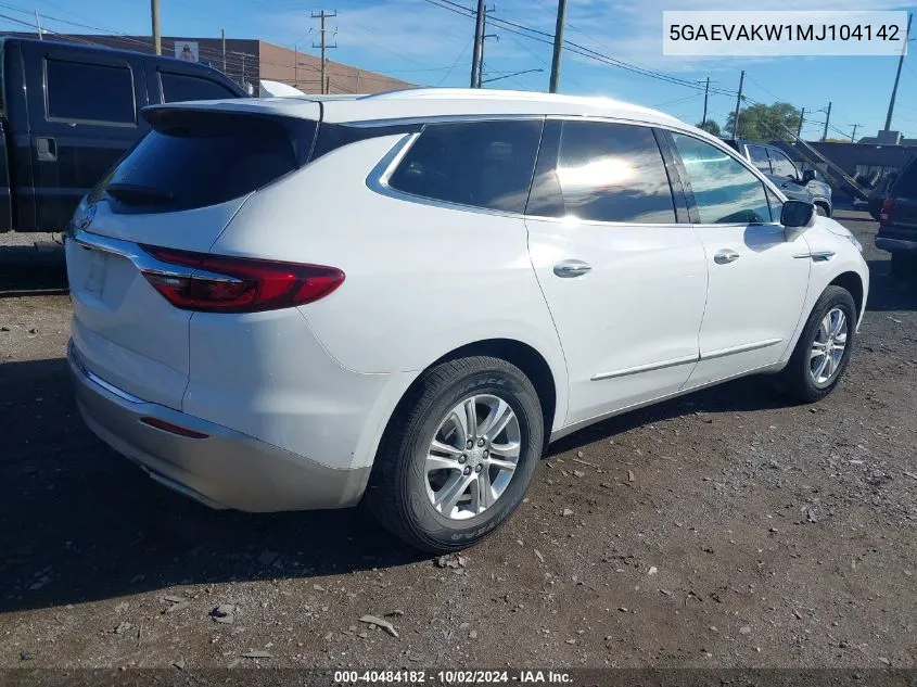 2021 Buick Enclave Awd Essence VIN: 5GAEVAKW1MJ104142 Lot: 40484182