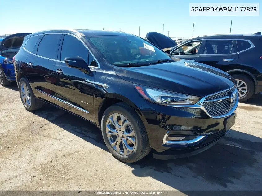 2021 Buick Enclave Fwd Avenir VIN: 5GAERDKW9MJ177829 Lot: 40629414