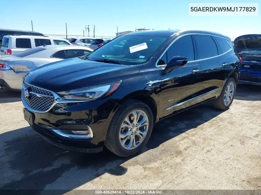 2021 Buick Enclave Fwd Avenir VIN: 5GAERDKW9MJ177829 Lot: 40629414