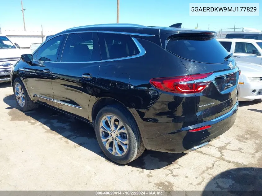 2021 Buick Enclave Fwd Avenir VIN: 5GAERDKW9MJ177829 Lot: 40629414