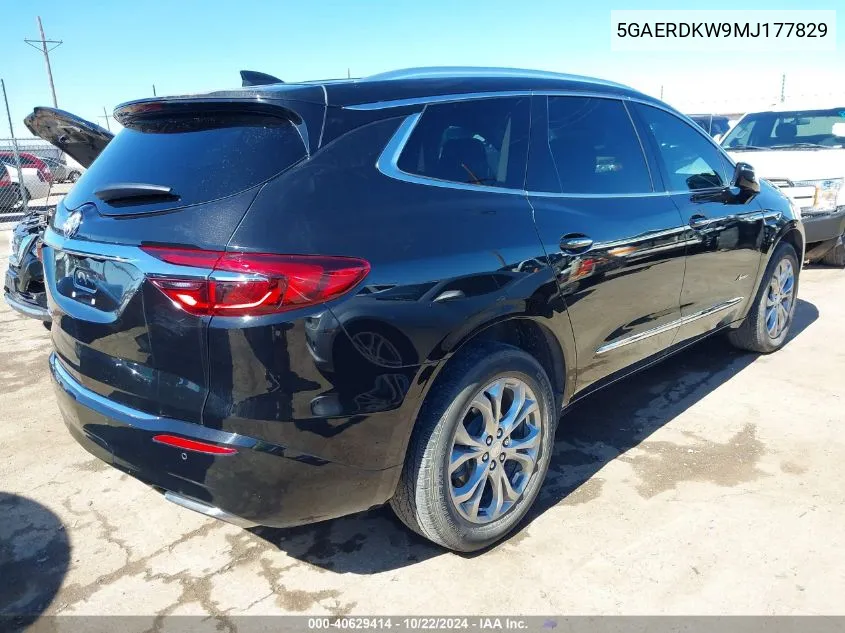 2021 Buick Enclave Fwd Avenir VIN: 5GAERDKW9MJ177829 Lot: 40629414