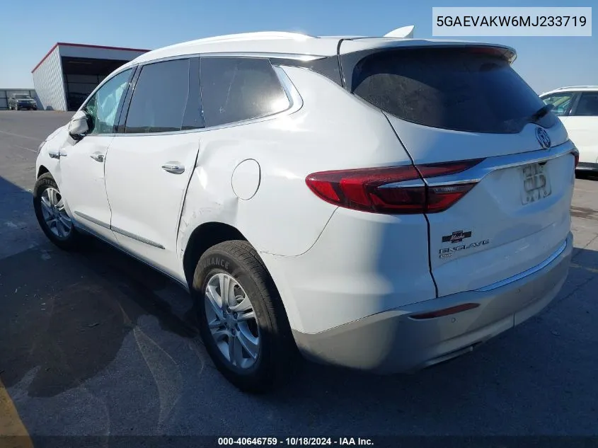 2021 Buick Enclave Awd Essence VIN: 5GAEVAKW6MJ233719 Lot: 40646759