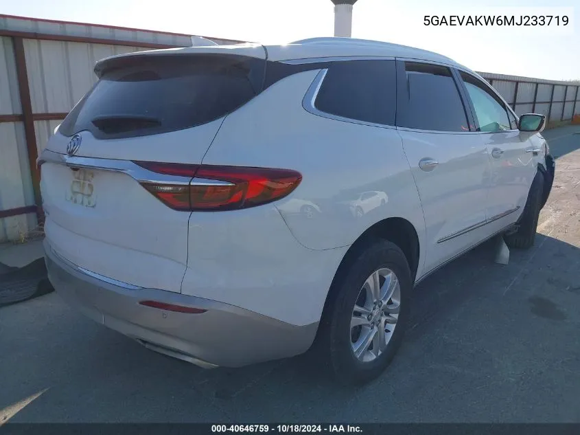 2021 Buick Enclave Awd Essence VIN: 5GAEVAKW6MJ233719 Lot: 40646759