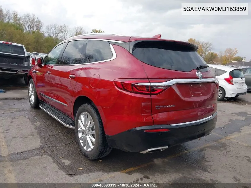 2021 Buick Enclave Awd Essence VIN: 5GAEVAKW0MJ163859 Lot: 40693319