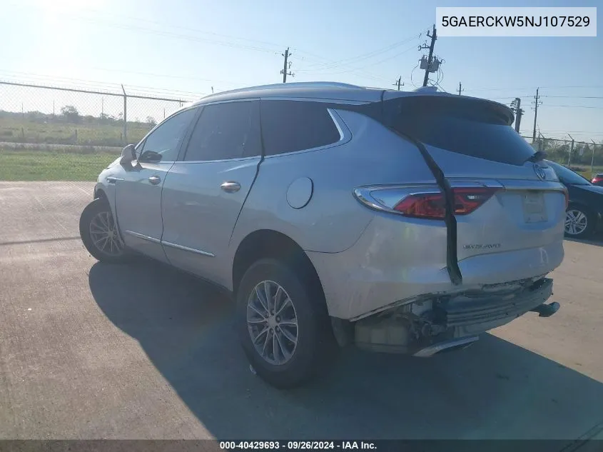 2022 Buick Enclave Premium VIN: 5GAERCKW5NJ107529 Lot: 40429693