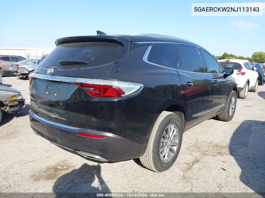 2022 Buick Enclave Fwd Premium VIN: 5GAERCKW2NJ113143 Lot: 40585033