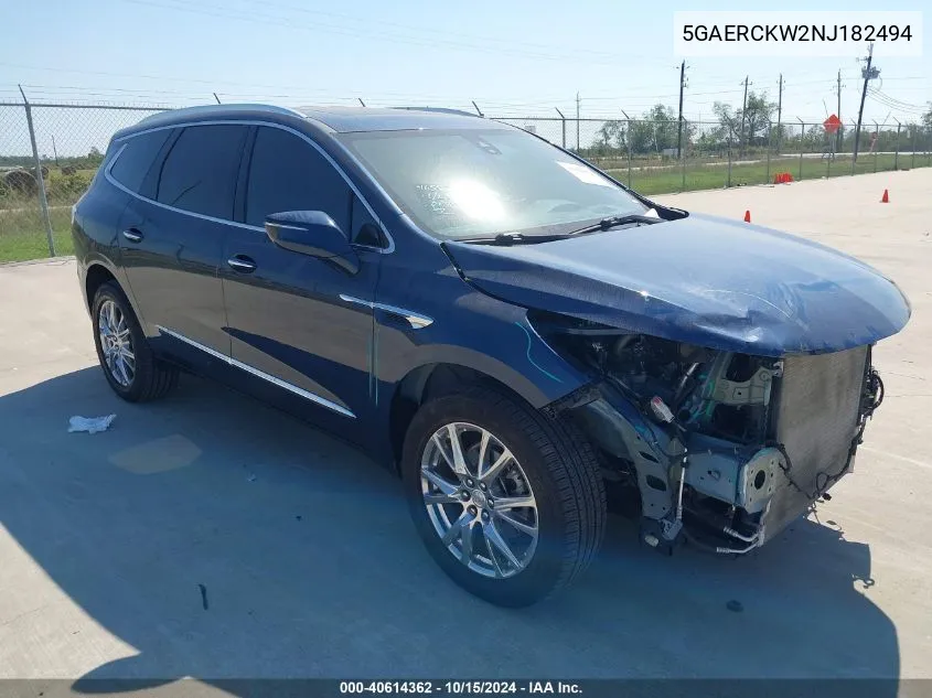 2022 Buick Enclave Fwd Premium VIN: 5GAERCKW2NJ182494 Lot: 40614362