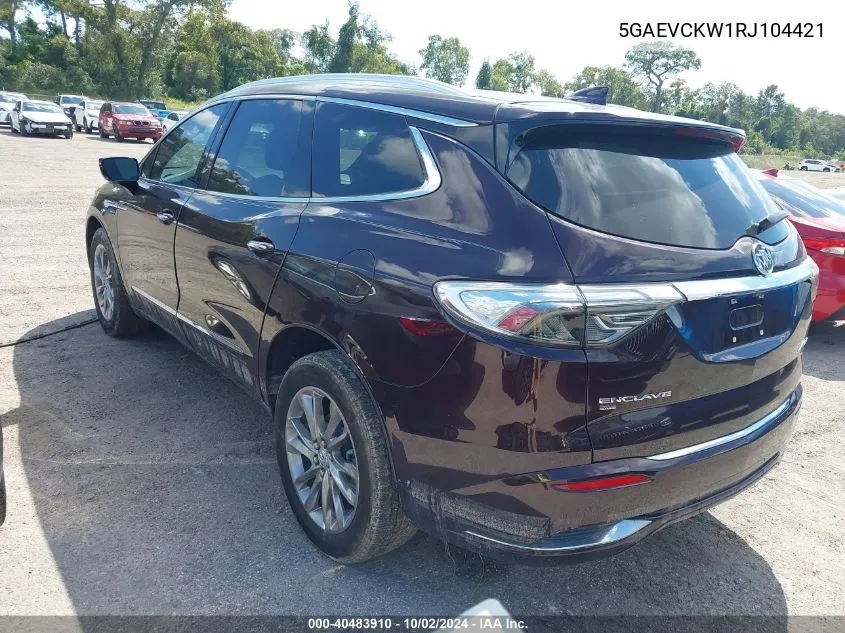 5GAEVCKW1RJ104421 2024 Buick Enclave Avenir Awd