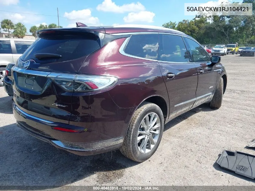 5GAEVCKW1RJ104421 2024 Buick Enclave Avenir Awd