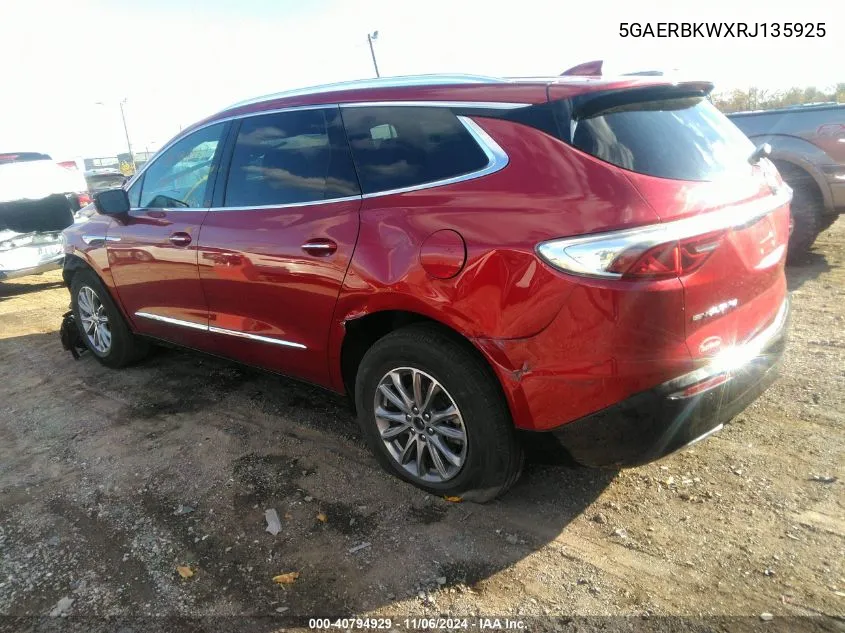 2024 Buick Enclave Essence Fwd VIN: 5GAERBKWXRJ135925 Lot: 40794929